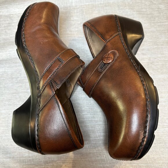 Dansko Solstice Burnished Brown Leather Slip-On Clogs Women’s US 10.5 (EU 41) - Picture 4 of 10